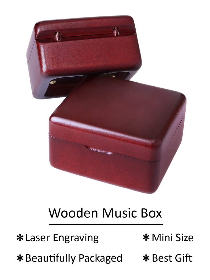 Sinzyo Davy Jones Music Box Vintage Musical Boxs Gift For Birthday Valentine's Day Christmas Day(Wine Red Box) - Image 4